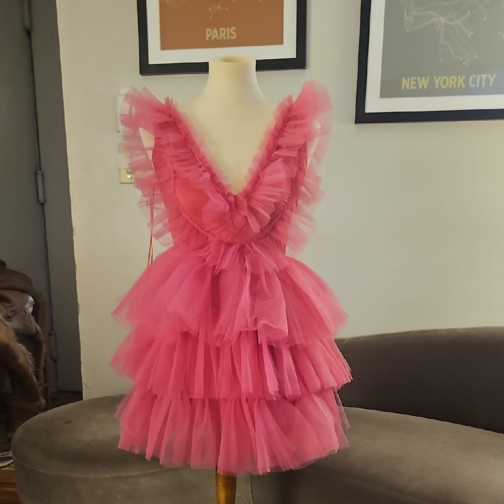 Steve Madden Pink Layered Mini Dress